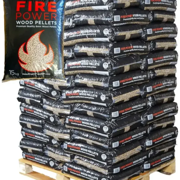 wood pallet fire sticker black bag