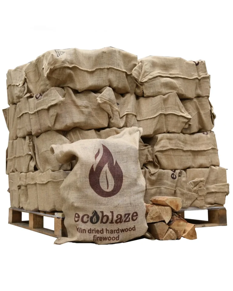 Wood in brown sacks