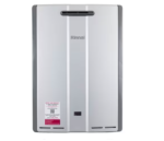 Rinnai N Series 1300e Low-NOx 47kW Condensing Natural Gas Water Heater gray with sticker