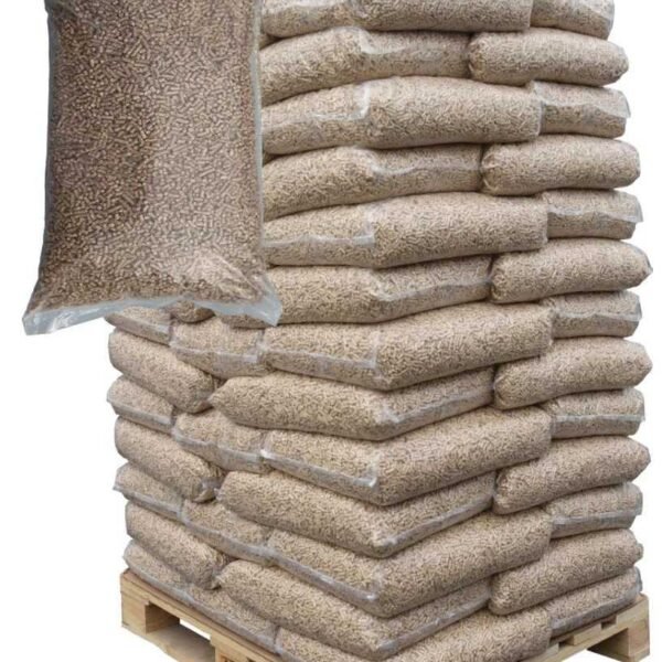 Wood Pellets in transparent bags for sale